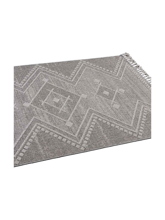 Madi Angle Teppich Rechteckig Synthetisch,Polyester/Cotton/Leather Gray