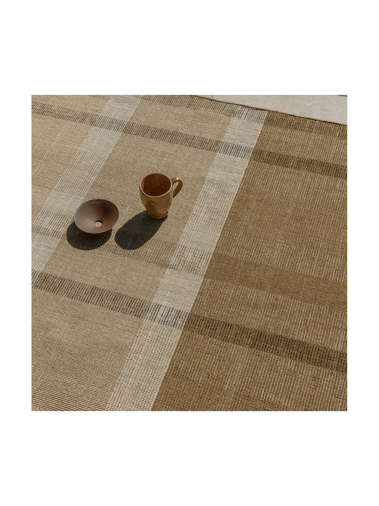 Brink & Campman Zona Block Stripe Ръчно изработено Килим За външно ползване Правоъгълена Cashew