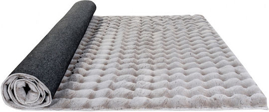 Tzikas Carpets Fuzzy 26164-095 Противоплъзгащо Килим Правоъгълена Сив