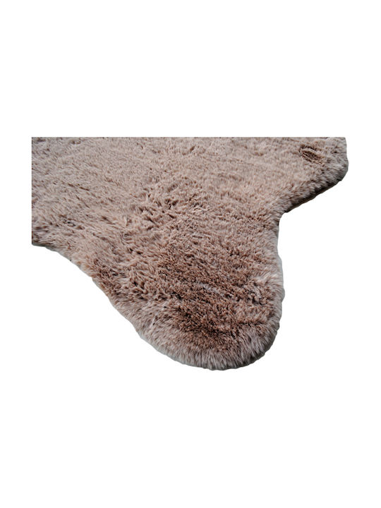 Newplan Puffy Fc5 Anti-slip Rug Rectangular Furry Brown