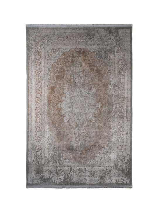 Klonaras Luxurious Silk 5989 Χαλί Ορθογώνιο Μεταξένιο Grey Beige 160x230cm