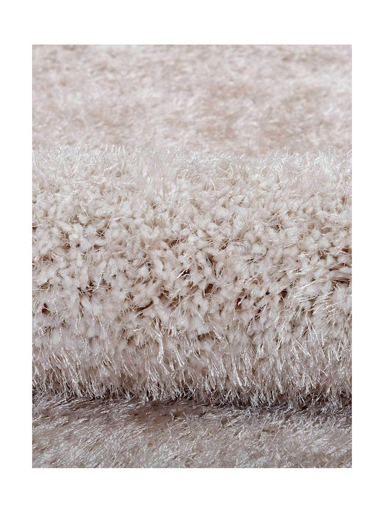 Madi Fuzzio Teppich Rechteckig Zottelig Synthetisch,Polyester/Cotton/Leather L. Beige