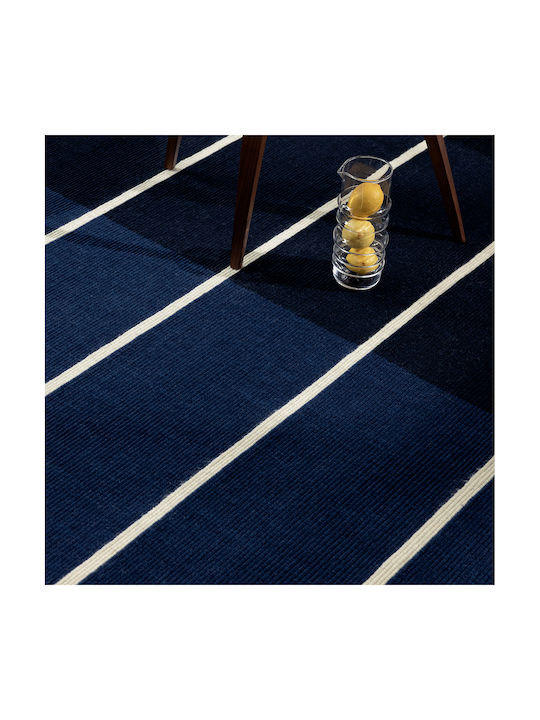 Marimekko Tiibet 132808 Handgefertigt Teppich Rechteckig Synthetisch,Polyester/Cotton/Leather Deep Blue