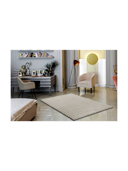 Saray Home Covor Antiderapant Rectangular Din Blană Vizon 150x220cm