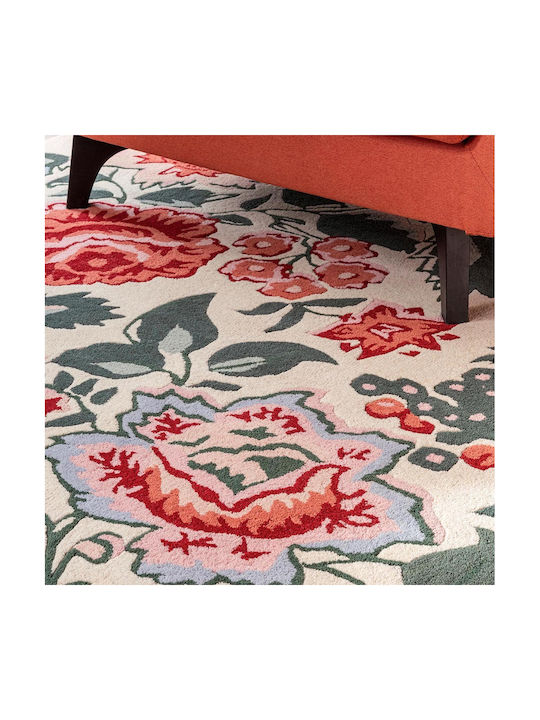 Laura Ashley Wendling Floral Χειροποίητο Χαλί Ορθογώνιο Μάλλινο Κόκκινο 170x240cm