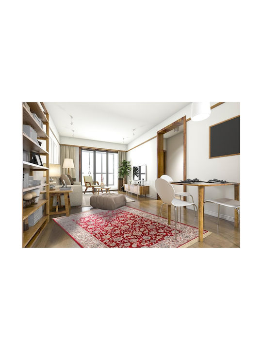 Newplan Sonia 553/301220 R Teppich Rechteckig Synthetisch,Polyester/Cotton/Leather mit Fransen Bordeaux