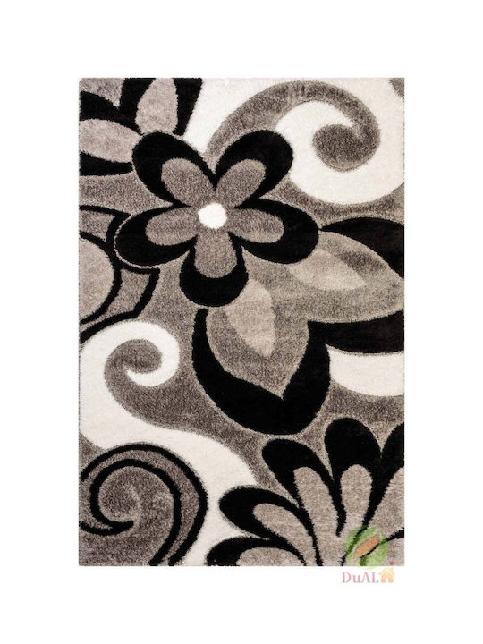Χαλί Μεταξένιο 80x300cm Gray-black