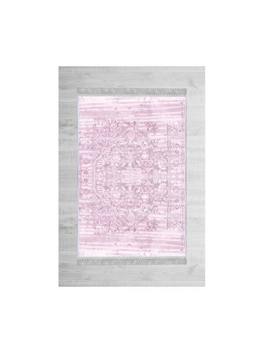 Rug Rectangular with Fringes Lila