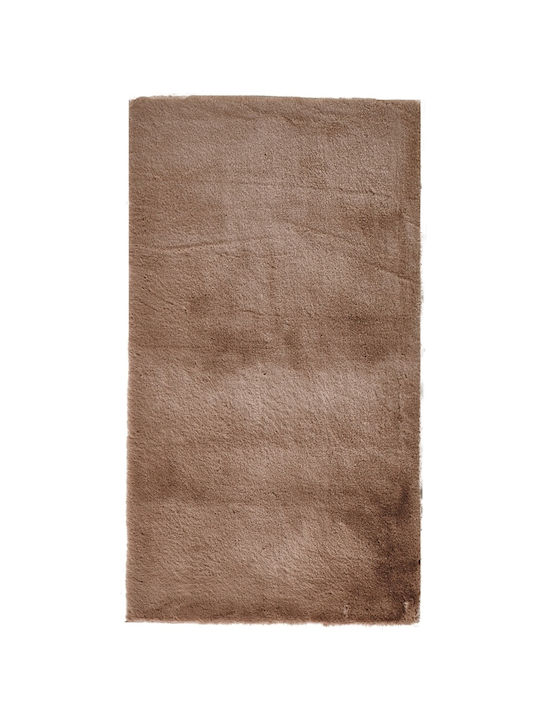 Kentia Major Anti-slip Rug Rectangular Shaggy Furry Brown