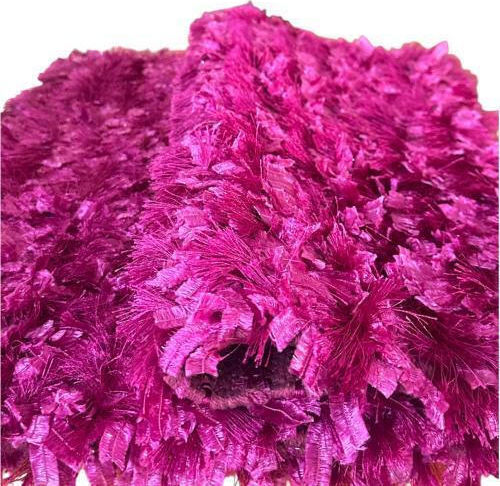 Linea Home Ribbon Rug Rectangular Shaggy Fuchsia