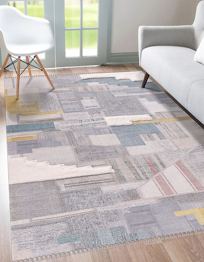 Newplan Kilim 5560 Ръчно изработено Килим Правоъгълена с крошки Сив