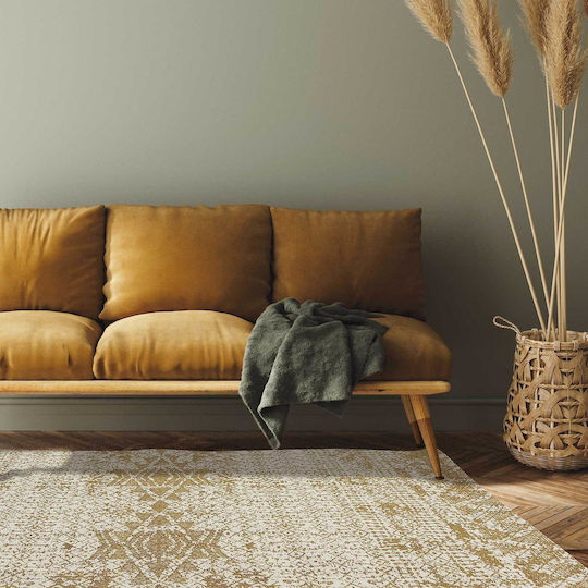Das Home 7021 Χαλί Ορθογώνιο Βαμβακερό Ώχρα 70x140cm