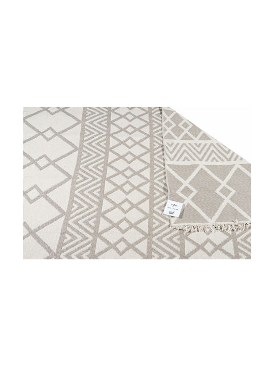 Balsan Aria Teppich Rechteckig Baumwolle mit Fransen Beige