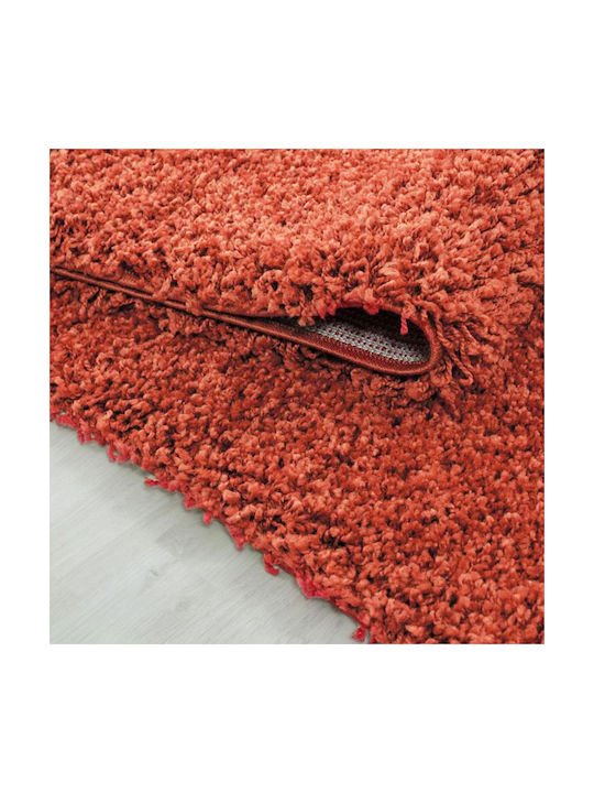 Kipper Cilaos Rug Rectangular Cotton with Fringes Terracotta