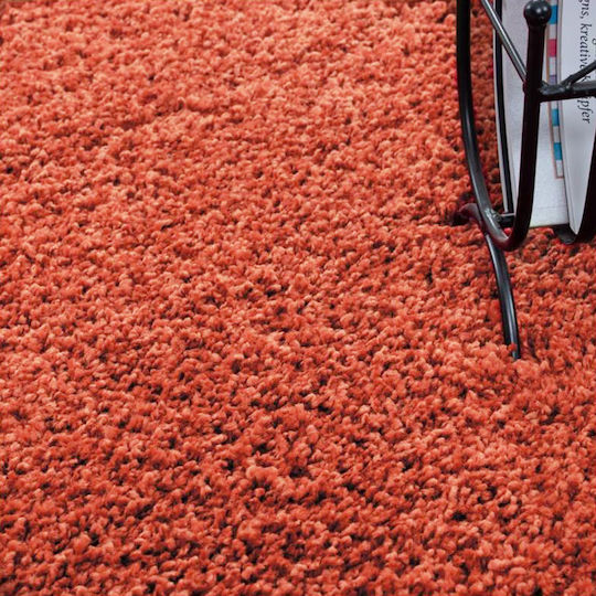 Kipper Cilaos Χαλί Διάδρομος Βαμβακερό με Κρόσια Terracotta 80x210cm