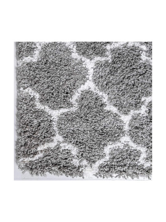 Saray Home Moroccan 283 Teppich Rechteckig Zottelig Synthetisch,Polyester/Cotton/Leather Grey