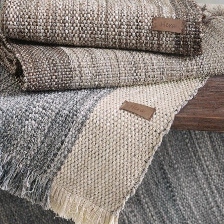 Rythmos Hera Rug Rectangular Summer with Fringes Gray