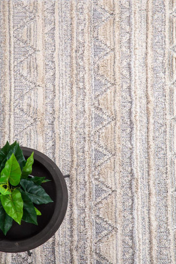 Royal Carpet La Casa 725A Rug Rectangular with Fringes White / Light Gray