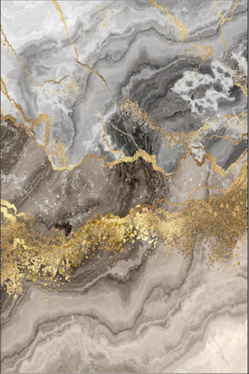 Conceptum Hypnose Conceptum Hypnose Rug Rectangular with Fringes Grey-gold