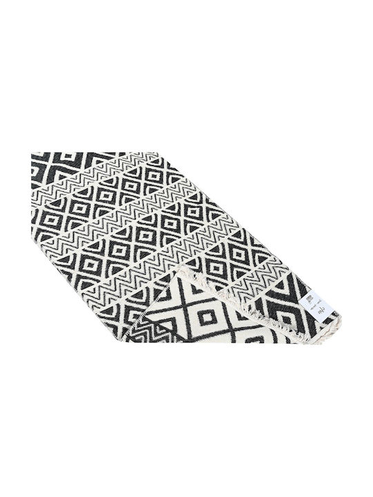 Polcarpet Aria Artkilim 23500 Χαλί Διάδρομος Καλοκαιρινό Βαμβακερό με Κρόσια Black 80x150cm