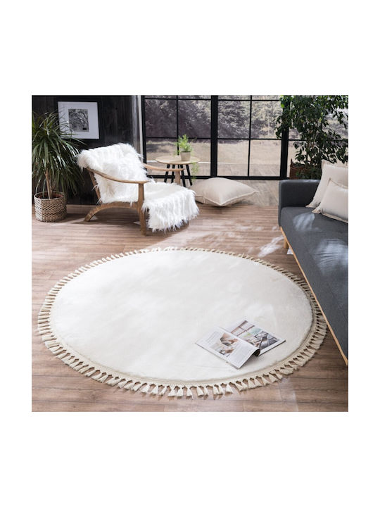 Teoran Floor Rutschfest Teppich Rund Synthetisch,Polyester/Cotton/Leather 01 Rotunda
