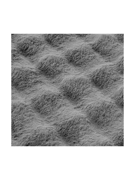 Beauty Home Non-slip Rectangular Shaggy Gray Living Room Rug 67x140cm 9649-67X140-GRAY