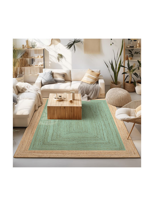 Beauty Home 9139 Rutschfest Teppich Rechteckig Synthetisch,Polyester/Cotton/Leather Mint, Beige