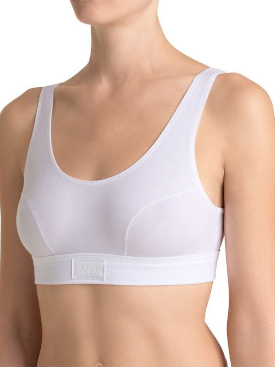Double Comfort Women's Bra without Padding White