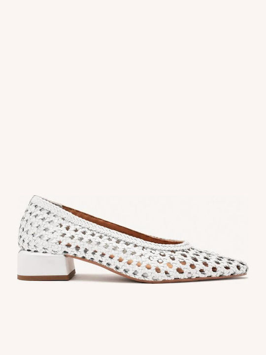 Leather White Heels