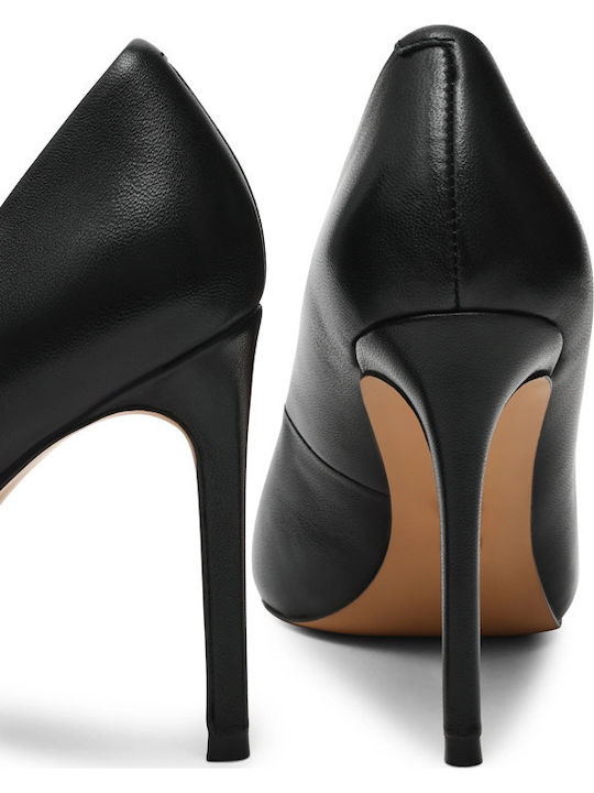 Leather Black Heels Thrive