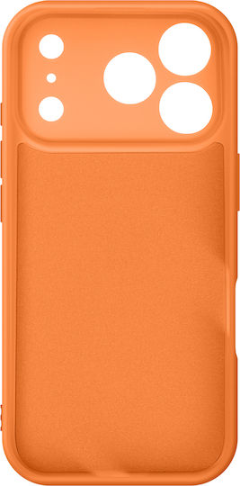 Avizar Case iPhone 17 Pro Soft-Touch Model In Soft Anti-Slip Silicone Orange