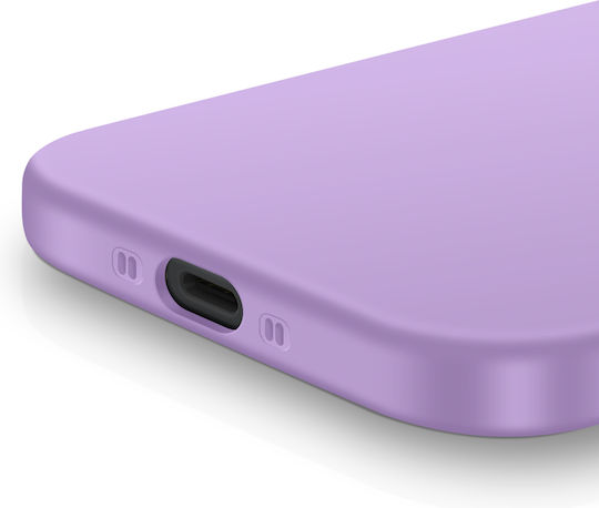 Калъф Avizar За Iphone 17 Air Модел Мек На Допир В Мека Анти-Хлъзгаща Силиконова Светло Лилава