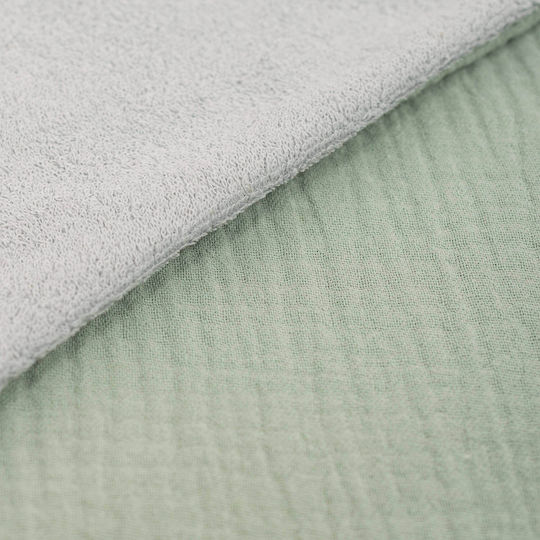 Beach Towel Kids Poncho Made Double Muslin Terry Kidizi 2-5 Ani Verde