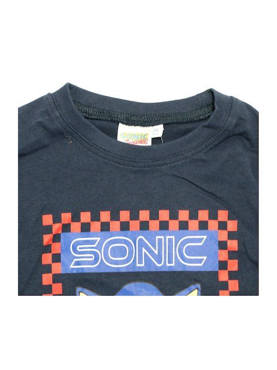 Kinderhemd Langarm Dunkelblau Sonic