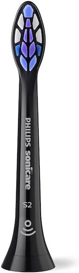 Philips Sonicare S2 Sensitive Electric Toothbrush Replacement Heads Black HX6052/88 Quantity 2