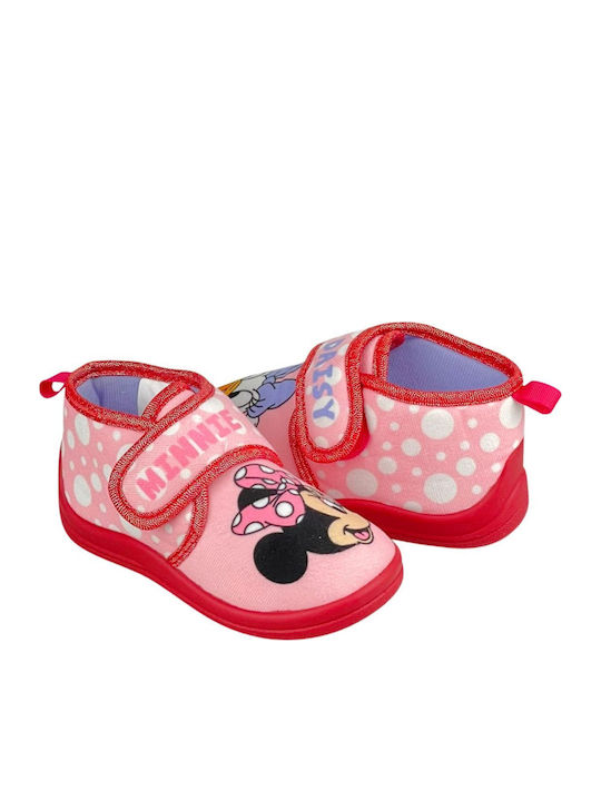 Kids Slippers Boots Pink Minnie