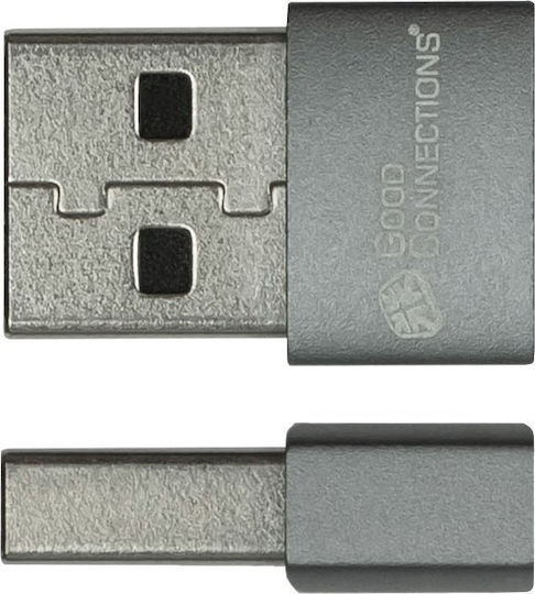 Good Connections Converter USB-A male to USB-C male Gray 5pcs USB-AD203-5