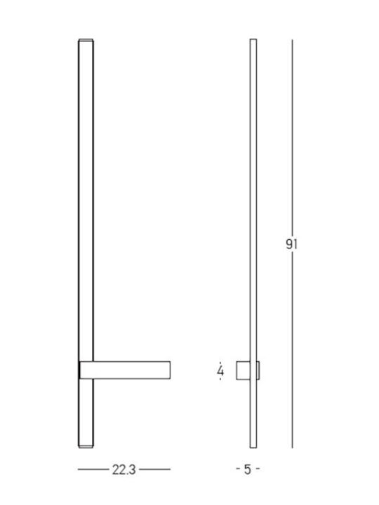 Zambelis Lights Wall-Mounted Linear LED Light 40W