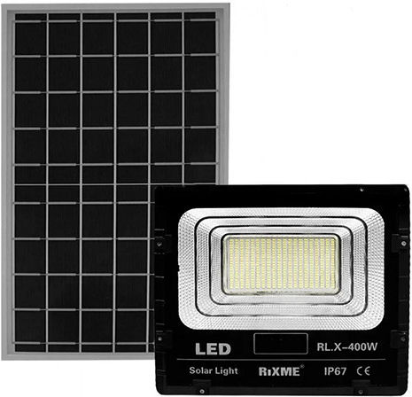 Rixme Στεγανός Ηλιακός Προβολέας LED 400W με Τηλεχειριστήριο IP67