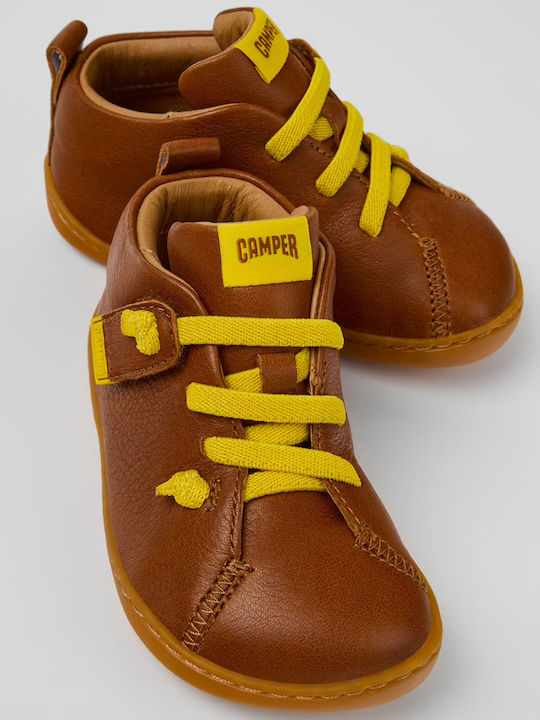 Peu Cami Kids Boots with Velcro Brown