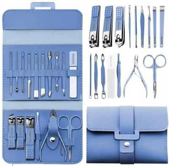 Maniküre-/Pediküre-Set 16 Teile Blaue Tasche 4p-27609