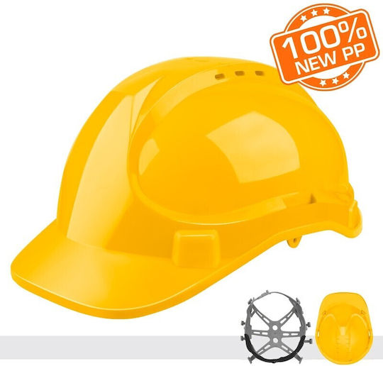 Hojita 602000.0014 Κράνος Baustelle mit Ohrstöpseln Gelb