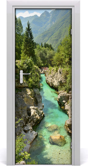 Mountain Stream Sticker Wall Mural Door 75x205 Cm
