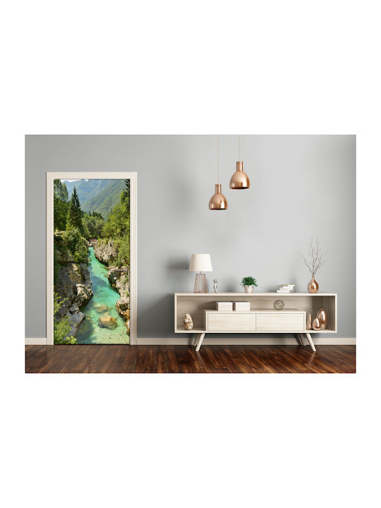 Mountain Stream Sticker Wall Mural Door 75x205 Cm