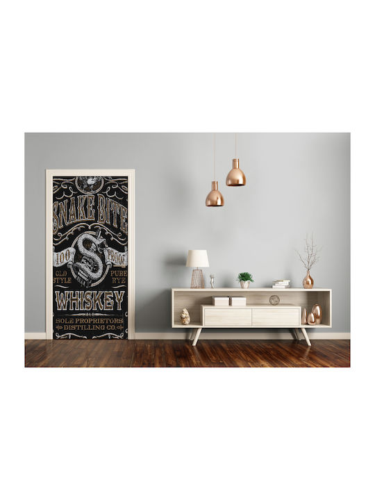 Whiskey Sprüche Wandsticker Wandgemälde Tür 75x205 Cm