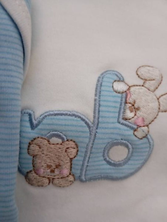 Mayoral Set Bodysuits Light Blue - Ecru