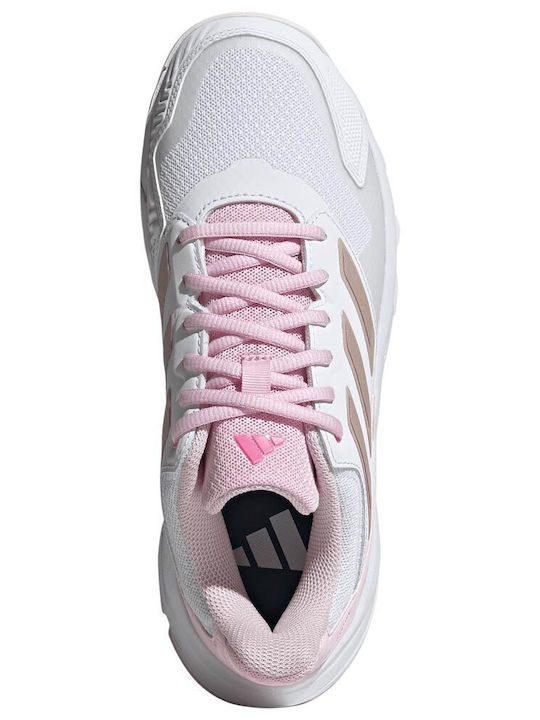 adidas Courtjam Control 3 Ftwr Γυναικεία Παπούτσια Τένις Λευκά
