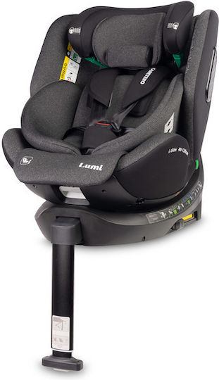 Caretero Lumi Καθισματάκι Αυτοκινήτου i-Size με Isofix Σκούρο Γκρι