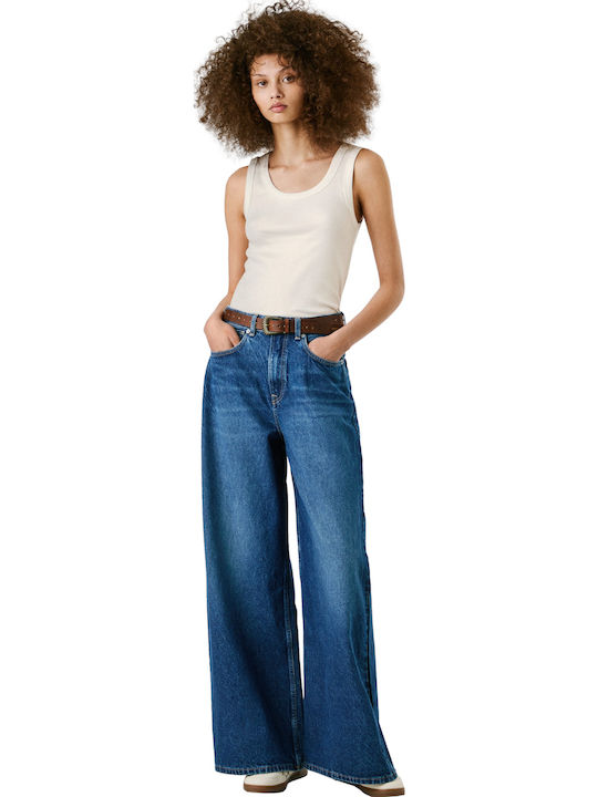 Damen Bluse Baumwolle Ärmellos Gold