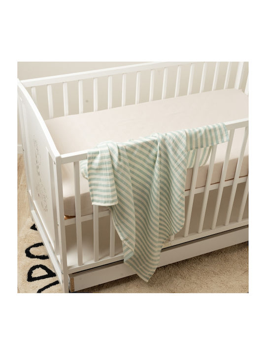 Kidizi Blanket Nursery Swaddling Blankets Cotton Green 100x100cm